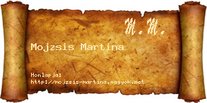 Mojzsis Martina névjegykártya